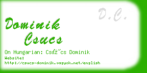 dominik csucs business card